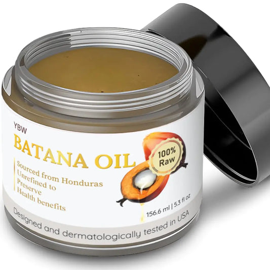 Real Batana Oil - Dr. Sebi Approved 100% Natural, Unrefined and Organic Batana Oil from Honduras for Hair Growth - Enhances Hair Thickness, Prevents Loss for Men & Women